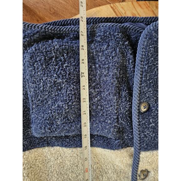 Current Seen Vintage Teddy Sherpa Jacket Women's Size S Oversized Colorblock - Picture 3 of 7